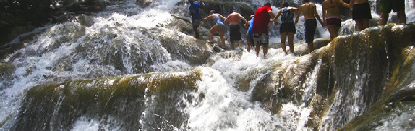 Dunns river fall group.